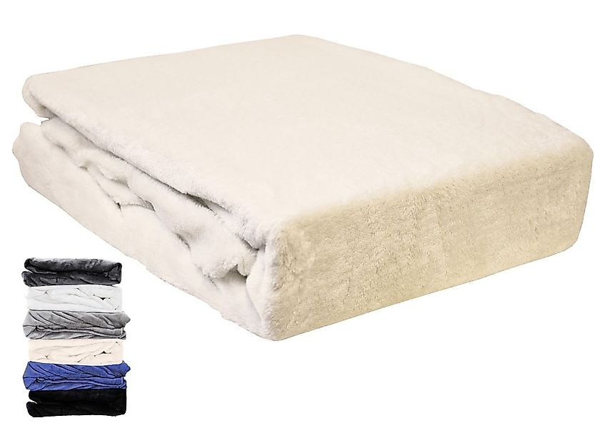JACK Spannbettlaken Teddy Flausch Cashmere Touch Weiß Grau Anthrazit, Micro günstig online kaufen