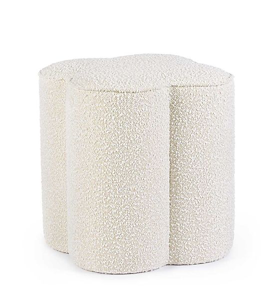 Bizzotto Pouf Cointa aus Boucle-Stoff, Natur günstig online kaufen