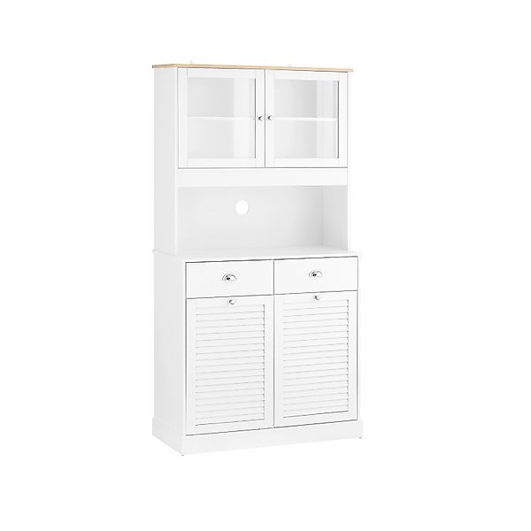 SoBuy Küchenschrank Sideboard mit Mülleimer-Fach Mikrowellenschrank FSB101- günstig online kaufen