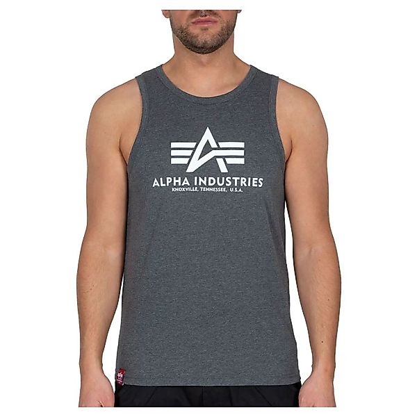 Alpha Industries Basic Ärmelloses T-shirt XL Charcoal Heather / White günstig online kaufen