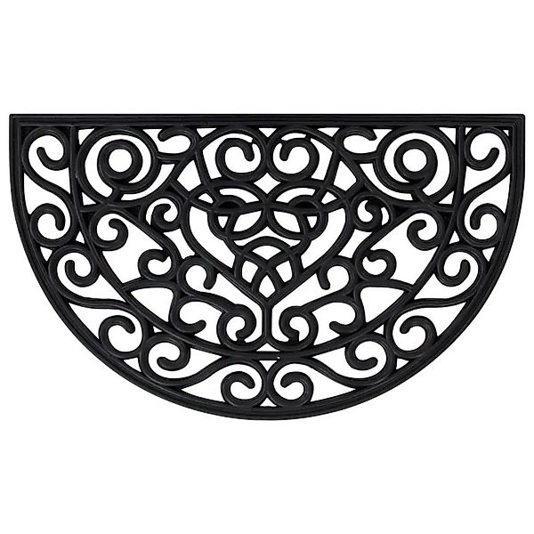 vidaXL Fußmatte Halbrund 45x75 cm Gummi 155661 günstig online kaufen