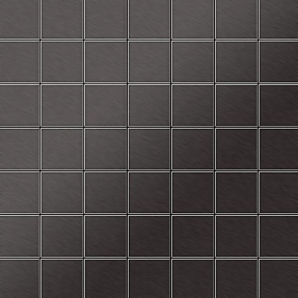 ALLOY Mosaik Fliese Massiv Metall Titan Gebürstet Dunkelgrau 1,6mm Stark At günstig online kaufen