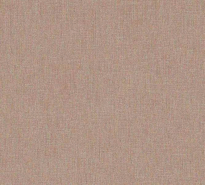 Bricoflor Leinen Tapete in Terracotta Uni Vliestapete mit Leinenstruktur in günstig online kaufen