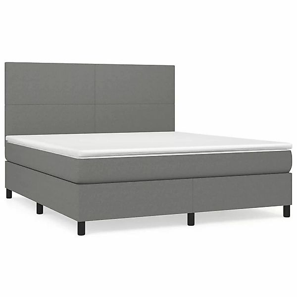vidaXL Boxspringbett mit Matratze Dunkelgrau 180x200 cm Stoff1373227 günstig online kaufen