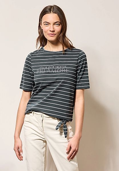 Cecil T-Shirt, Elastiksaum mit Knotendetail günstig online kaufen