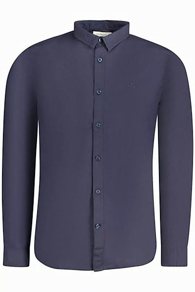 Calvin Klein Jeans Langarmhemd Elegantes Herren Slim Fit Langarmhemd Blau m günstig online kaufen