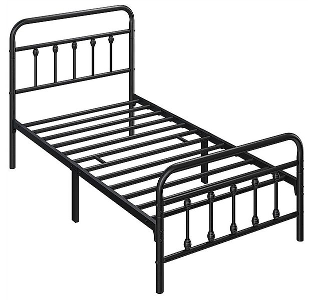 Yaheetech Bettgestell Metallbett, Metall Bettrahmen mit Kopfteil günstig online kaufen