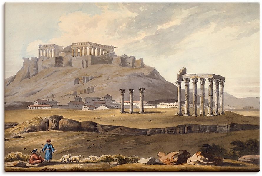 Artland Leinwandbild "Der Tempel des olympischen Zeus" Gebäude 1 Stk. tlg. günstig online kaufen