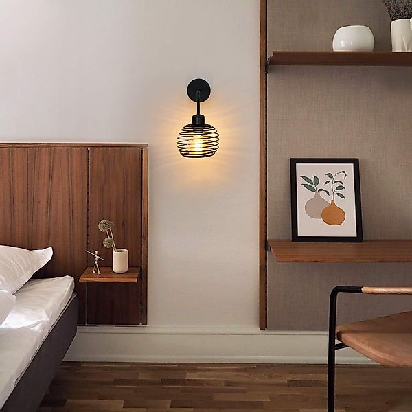 Nettlife Wandleuchte InnenSchwarz Flur Vintage E27 günstig online kaufen
