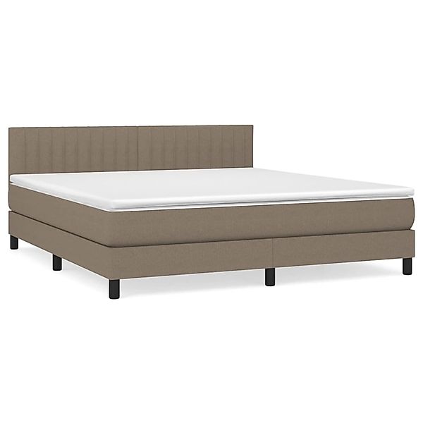 vidaXL Boxspringbett mit Matratze Taupe 160x200 cm Stoff1397887 günstig online kaufen