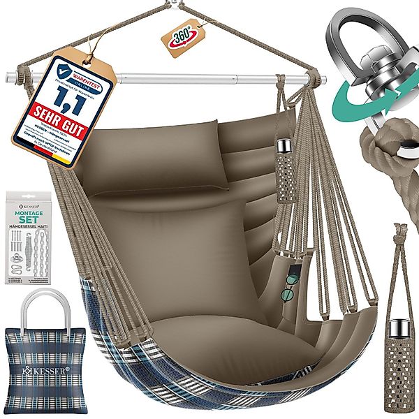 KESSER Hängesessel Haiti 150kg Traglast, Indoor & Outdoor Hängestuhl (Hänge günstig online kaufen