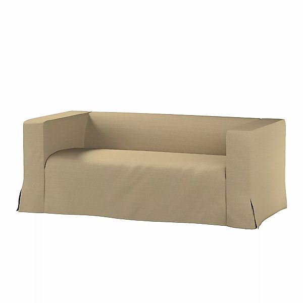 Bezug für Klippan 2-Sitzer Sofa, lang mit Kellerfalte, dunkelbeige, Klippan günstig online kaufen