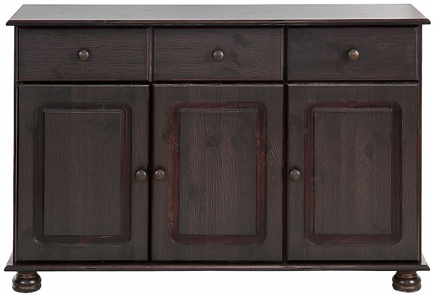 Home affaire Sideboard "Mette", Kommode mit gefrästen, kugelförmigen Füßen, günstig online kaufen