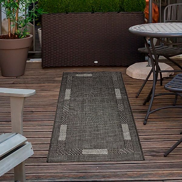 Andiamo Teppich "Montana" rechteckig 5 mm Höhe Flachgewebe, meliert, mit Bo günstig online kaufen