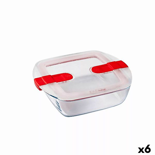 Lunchbox Hermetisch Pyrex Cook & Heat Rot 1 L 20 X 17 X 6 Cm Glas (6 Stück) günstig online kaufen