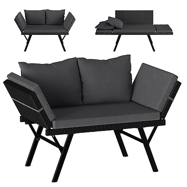 STEELSØN Gartenbank Elytra (inkl. Kissen, schwarz/anthrazit), günstig online kaufen