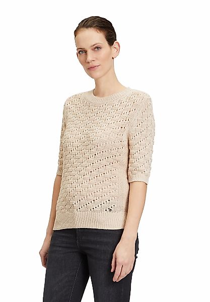 Betty&Co Kurzarmshirt "Damen Strickpullover mit Rundhalsausschnitt" 1 Stk. günstig online kaufen