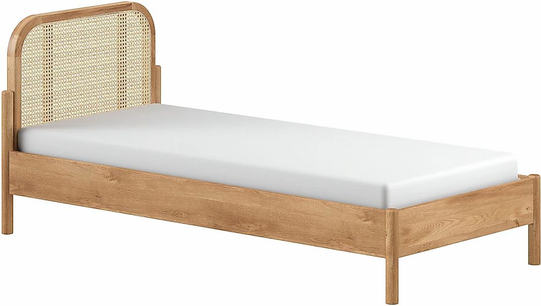 Home affaire Einzelbett "mit massiven Bettpfosten und furnierten Bettseiten günstig online kaufen