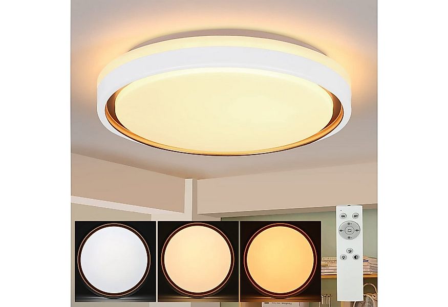 Nettlife LED Deckenleuchte Sternenhimmel Dimmbar Schwarz 30/40cm Rund Moder günstig online kaufen