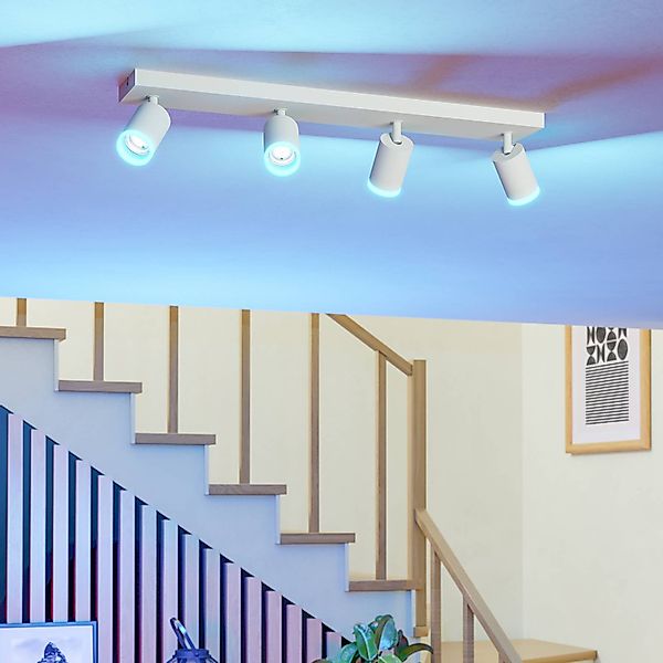 EGLO connect Smart-LED-Spot Melitello-Z, 4-flg., weiß günstig online kaufen