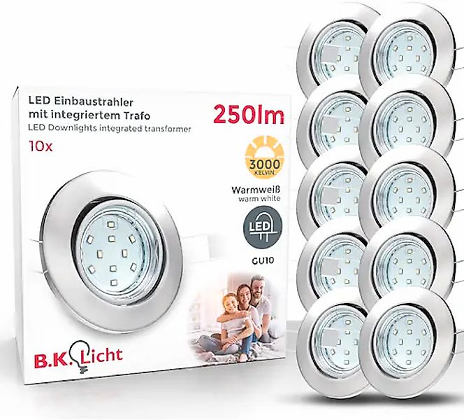 B.K.Licht LED Einbaustrahler, 10er-Set, Schutzart IP23, inklusive LED-Leuch günstig online kaufen
