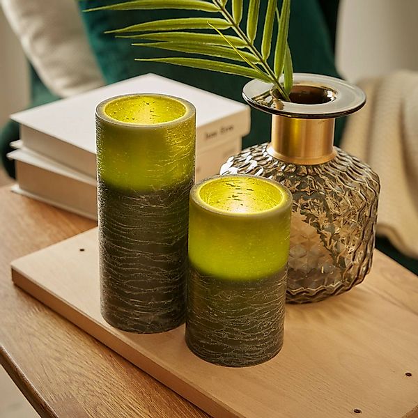 Pauleen Cosy Shine Candle Wachskerze, 2er, grün günstig online kaufen