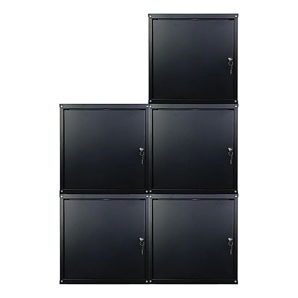 PROREGAL Mega Deal 5x Schließfachwürfel Cubic XL HxBxT 45 x 45 x 45 cm Schw günstig online kaufen