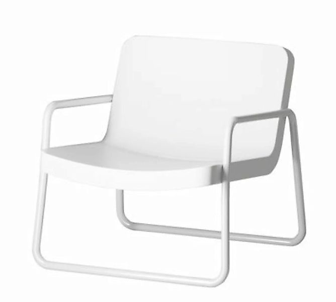 Lounge Sessel Time out plastikmaterial weiß / stapelbar - Serralunga - Weiß günstig online kaufen