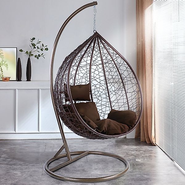 RAMROXX Hängesessel Luxus Miami XXL Polyrattan günstig online kaufen