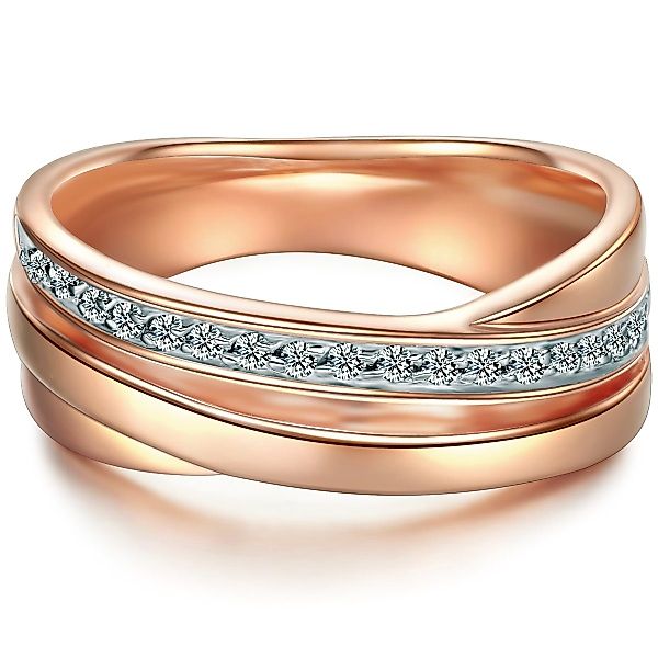 Trilani Silberring roségold, mit Zirkonia günstig online kaufen