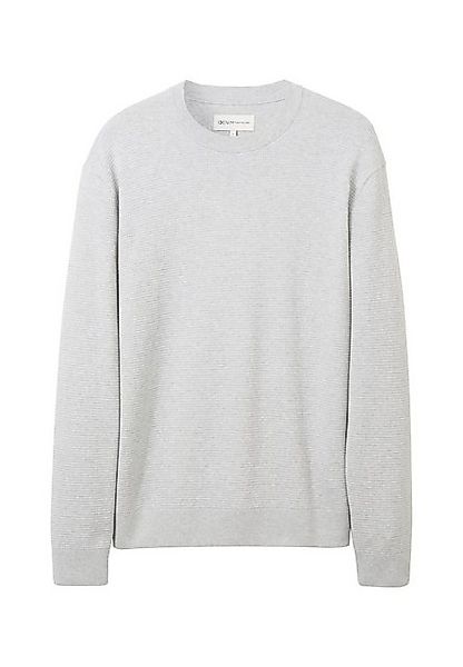 TOM TAILOR Strickpullover Pullover Strickpullover einfarbig mit Struktur (1 günstig online kaufen