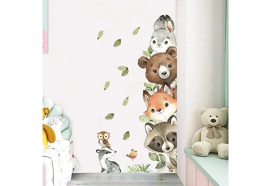 Montegoni Wandsticker Kinder Tier Wandaufkleber Dekoration (gestapelten sit günstig online kaufen