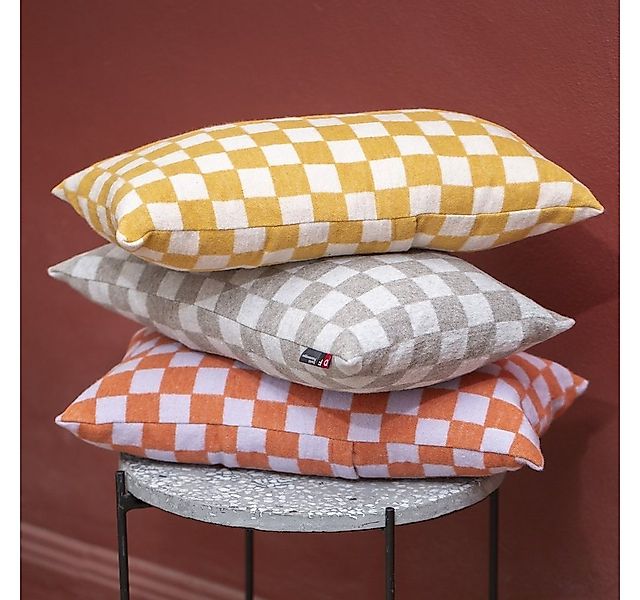 DAVID FUSSENEGGER Kissenhülle Silvretta 'Schachbrett' 30 x 50 cm günstig online kaufen