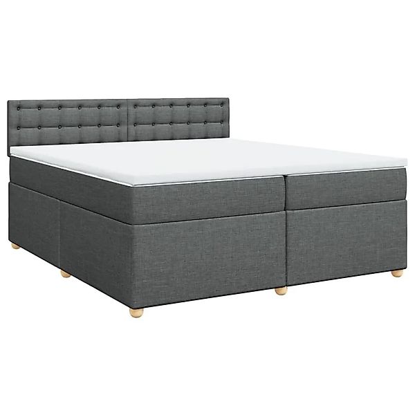 vidaXL Boxspringbett mit Matratze Dunkelgrau 200x200 cm Stoff 3289102 günstig online kaufen