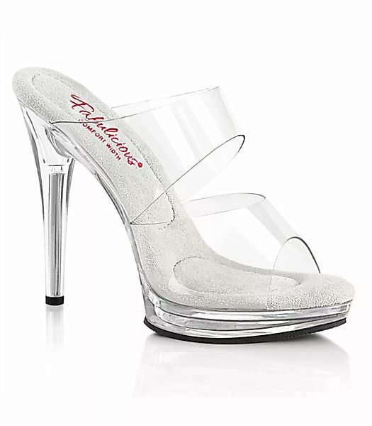 GLORY-502 High Heels Pantolette - Klar | Fabulicious  (Schuhgröße: EUR 35) günstig online kaufen