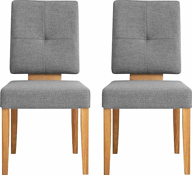 Home affaire Esszimmerstuhl »Ponza Polsterstuhl« (Set) 2 Stk.Gestell Eiche günstig online kaufen