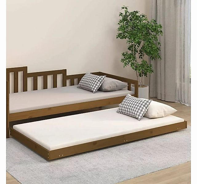 furnicato Bett Massivholzbett Honigbraun 80x200 cm Kiefer günstig online kaufen