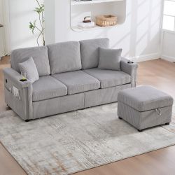 Odikalo 3-Sitzer Speichersofa Schlafsofa mit USB günstig online kaufen