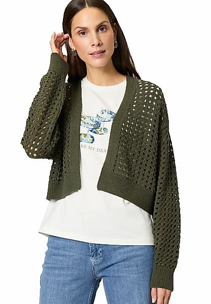Zero Strickjacke "zero Damen Strickjacke mit Lochmuster", Lochmuster günstig online kaufen