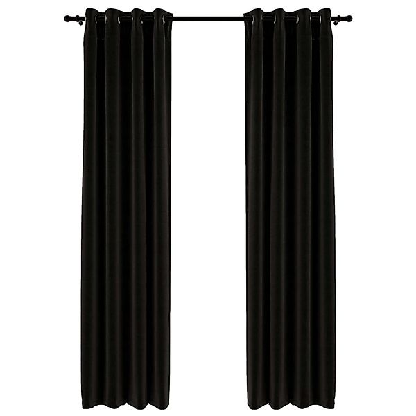 Verdunkelungsvorhänge Leinenoptik 2 Stk. Anthrazit 140x245 Cm günstig online kaufen