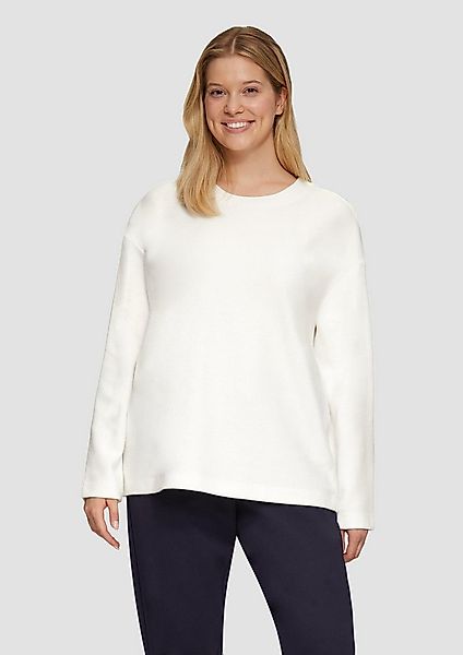 s.Oliver Longpullover Sweatshirt Weiches Sweatshirt mit überschnittenen Sch günstig online kaufen