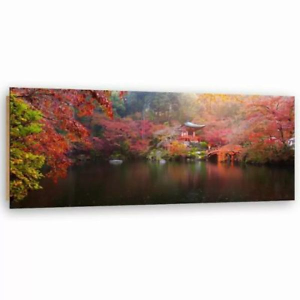 FEEBY® Kunst Japan in grünen Farben Leinwandbilder bunt Gr. 120 x 40 günstig online kaufen
