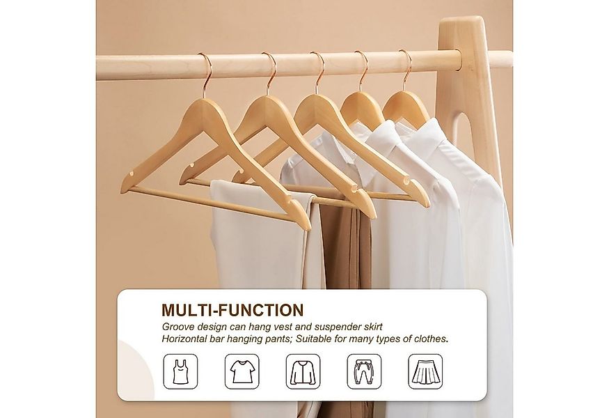 House Day Kleiderbügel Holz für Anzüge, rutschfest, (80-tlg), Kleiderbügel günstig online kaufen