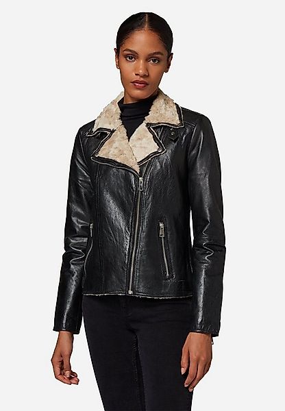 RICANO Lederjacke Holly Lederjacke mit Fellfütterung und Reverskragen günstig online kaufen