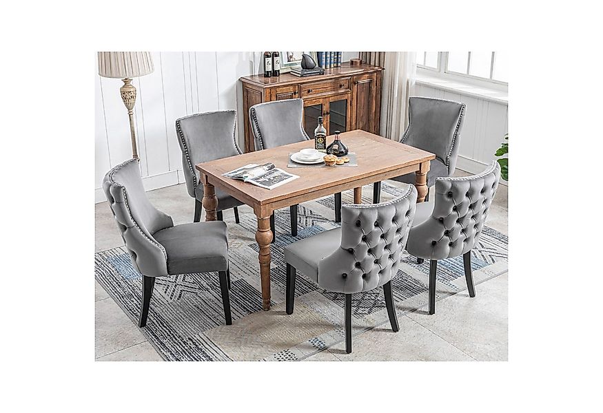 Flieks Esszimmerstuhl (6er Set, 6 St), Küchenstühle Polsterstuhl mit Rücken günstig online kaufen