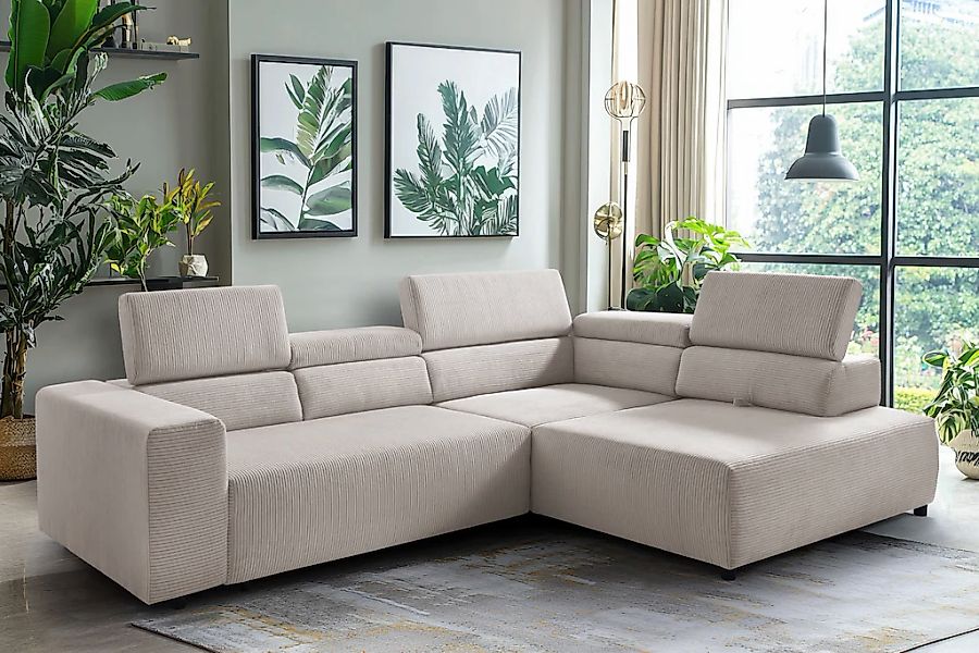 exxpo - sofa fashion Ecksofa "VITTORIO", inkl. Kopfteil- und Sitztiefenvers günstig online kaufen