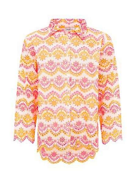 Zwillingsherz Kurzarmbluse "Lochstickerei" langarm, mit Kragen, Lochspitze, günstig online kaufen