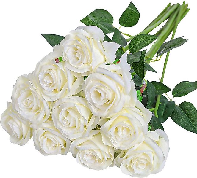 Kunstblumenstrauß künstliche Seidenrose Blume für Hochzeit günstig online kaufen