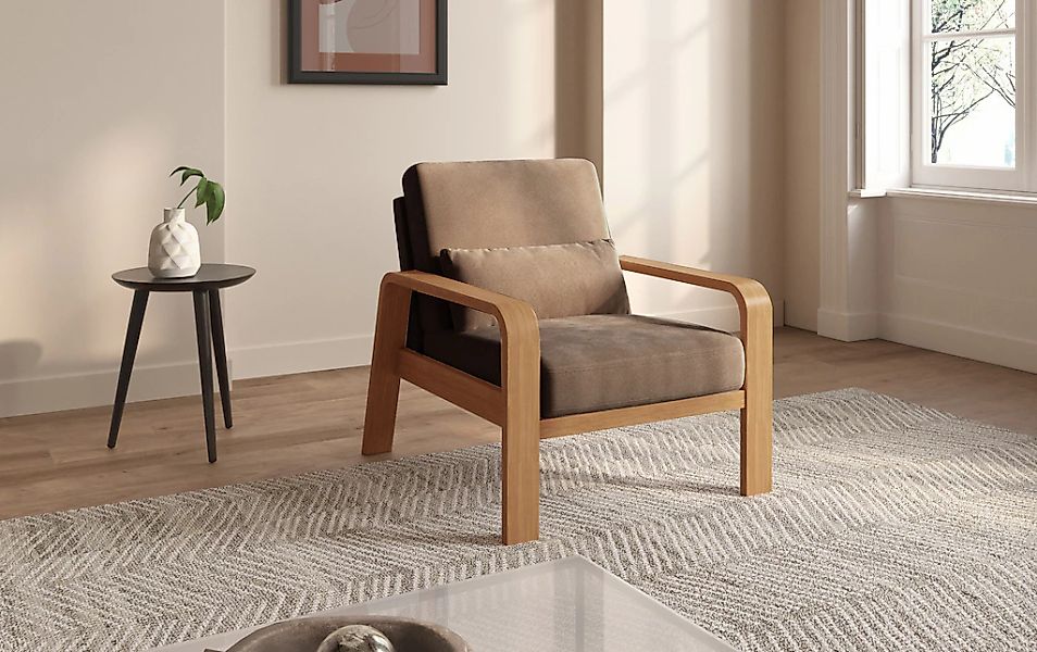 sit&more Sessel "Kolding", Armlehnen aus Buchenholz in natur, verschiedene günstig online kaufen