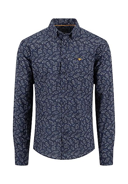 FYNCH-HATTON Langarmhemd, mit Logostickerei und All-Over Print günstig online kaufen